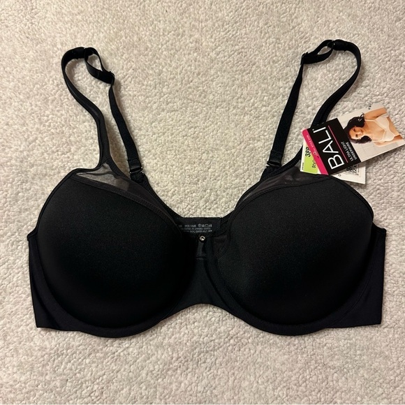 BALI Black 3439 One Smooth U Ultra Light Shaping Underwire Bra 38B - Picture 1 of 11